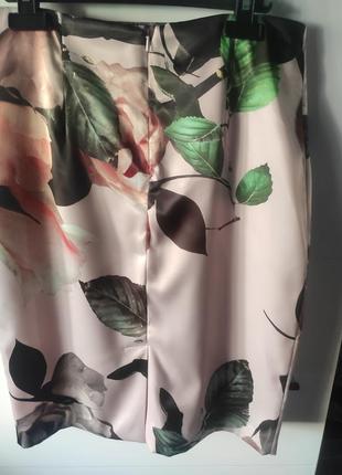 Шикарная юбка в цветочный принт3 фото