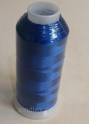 Нить вышивальная 100% ре 120/2 цв s-18-4048 синий (боб 5000ярдов) nitex, боб (велл-214)1 фото