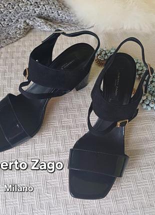 Босоніжки шкіряні alberto zago milano