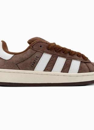 Новинка топові жіночі кросівки adidas campus 00s brown/white1 фото