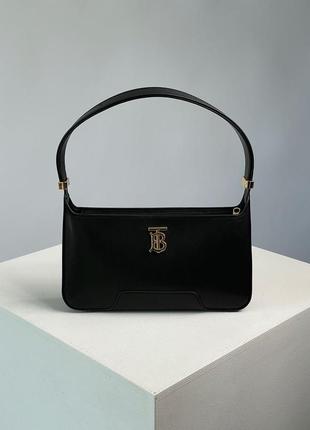 Женская сумка burberry leather tb shoulder bag black7 фото