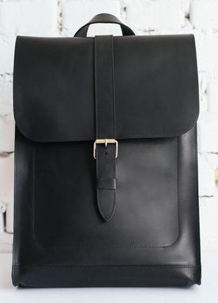 Кожаный рюкзак minimal backpack (черный)