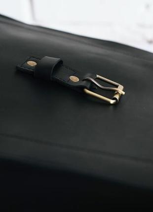 Кожаный рюкзак minimal backpack (черный)6 фото