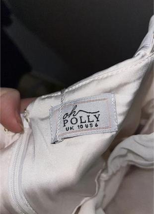 Корсетное белое сатиновое платье oh polly 10 (s-m)10 фото