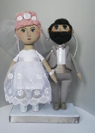 Свадебные куклы, пара молодожён
