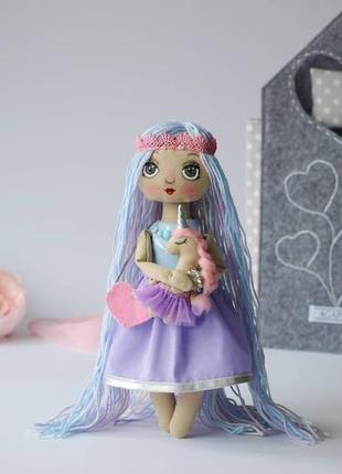 Кукла принцесса с единорогом1 фото