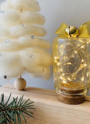 Ялинка із лампочкою , новорічна прикраса , різдвяні іграшки , прикраса до різдва7 фото