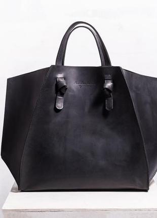 Женская кожаная сумка-шопер she handbag (с косметичкой)1 фото