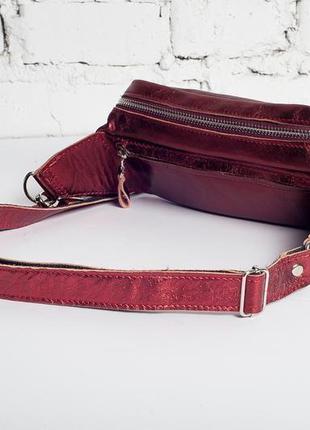 Жіноча поясна сумка pocket bag з натуральної шкіри4 фото