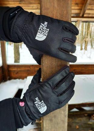 Перчатки the north face winter black / зе норт фэйс / черные / зимние с сенсорным пальцем