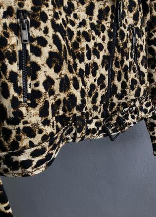 Трендова леопардова куртка-косуха жакет тренч в анімалістичний принт від heidi clum7 фото