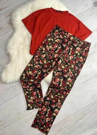 Костюмчик брюки и красная футболка, весенний набор на м