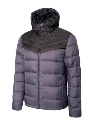 Куртка чоловіча зимова dare 2b hot shot hooded baffled jacket ebony grey/black (dpn001-75n-blk)