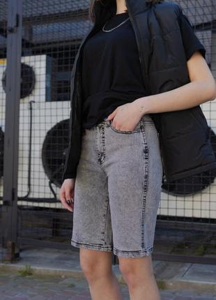 Женские джинсовые шорты without sali gray3 фото
