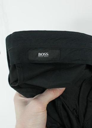 Качественные классические брюки брюки hugo boss black wool regular fit formal trousers8 фото