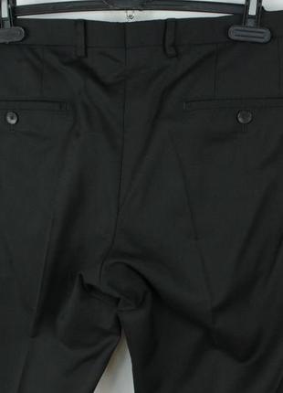 Якісні класичні брюки штани hugo boss black wool regular fit formal trousers6 фото