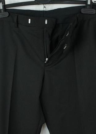 Качественные классические брюки брюки hugo boss black wool regular fit formal trousers4 фото