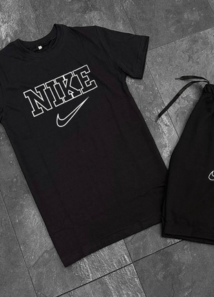 2в1 футболка черная + шорты nike vintage