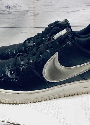 Кроссовки nike air force 1 low oversized swoosh черные ao2441-003 оригинал, кожаные3 фото