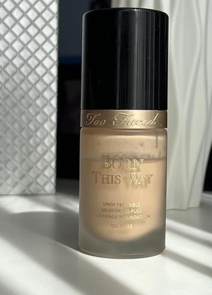 Too faced born this way natural finish longwear liquid foundation оригінал! матуюча тональна основа6 фото