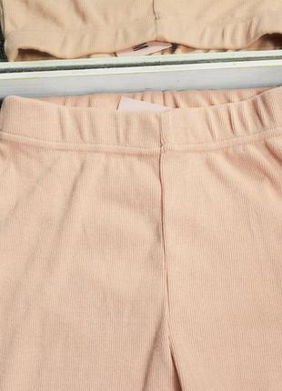 Новые персиковые брюки с разрезами в рубчик missguided9 фото