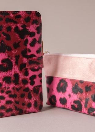 Блокнот розовый леопард1 фото