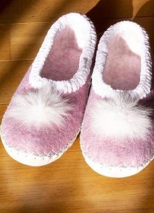 Войлочные тапки " зайки 2"