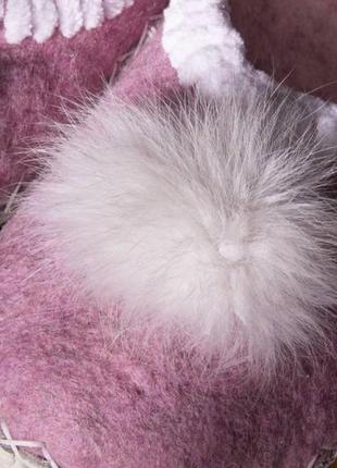 Войлочные тапки " зайки 2"5 фото