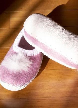 Войлочные тапки " зайки 2"4 фото