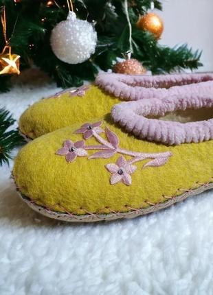 Войлочные тапочки "alina".4 фото
