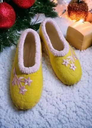 Войлочные тапочки "alina".3 фото