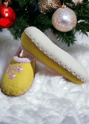 Войлочные тапочки "alina".2 фото