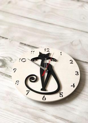 Інтер'єрні годинники настінні " чорна кішка "