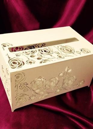 Скринька для збору грошей на весіллі "троянди"3 фото