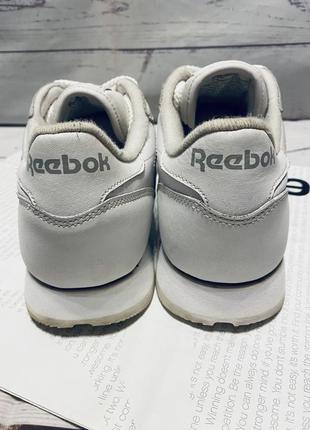 Кожаные кроссовки reebok classic оригинал, белые4 фото