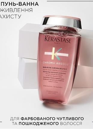 Kerastase шампунь-ванна для питания и защиты окрашенных чувствительных волос и поврежденных волос