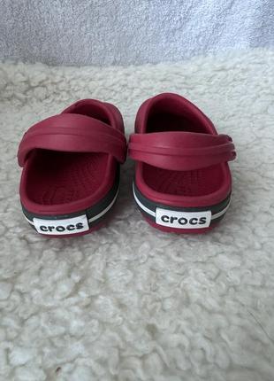 Сабо кроксы шлепанцы crocs crocband c5 22p красные анатомические5 фото