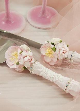 Свадебный набор розовый / нежно-розовый набор / бархатный набор4 фото