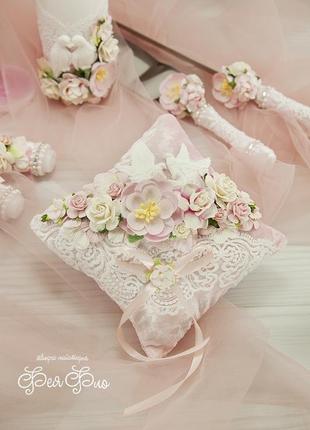 Свадебный набор розовый / нежно-розовый набор / бархатный набор5 фото