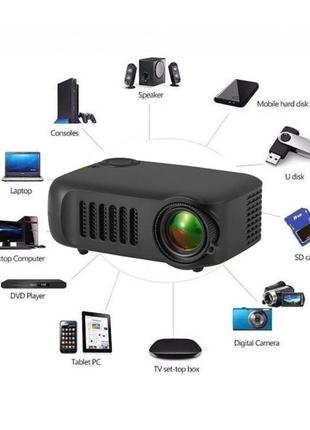 Led проектор full hd ledprojector а2000, домашний переносной