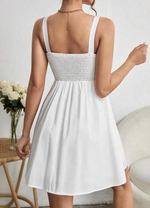 Новое платье shein в корсетном стиле, белое платье, платье shein3 фото