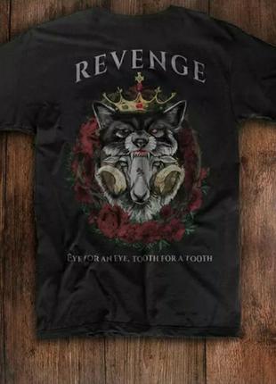 Футболка с принтом на спине revenge