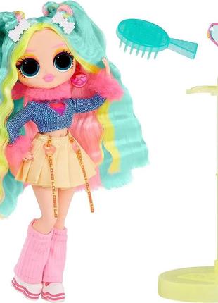 Лялька лол омг баблгам lol omg sunshine dj bubblegum makeover surprise сонячний макія кукла меняет ц2 фото
