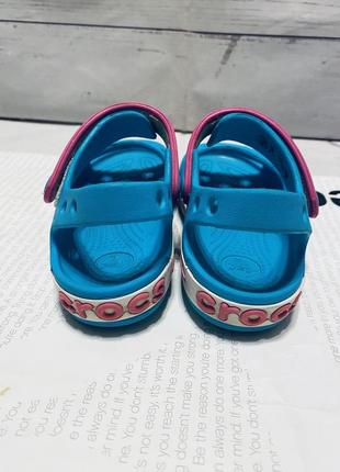 Детские босоножки crocs crockband kids sandalo digital aqua оригинал c9, кроксы4 фото