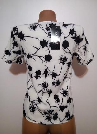 Нова блуза квітковий принт крепшифон розміру s marva fashion #607#5 фото