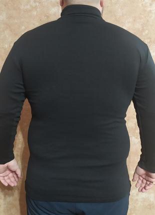 Батальный мужской черный гольф начёс 3xl,4xl,5xl , огромная мужская водолазка термобелье1 фото