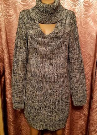 Подовжений джемпер, плаття-туніка. blue vanilla. 46 розмір. 3