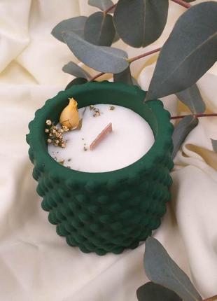 Еко свічка “bubble cup green”1 фото