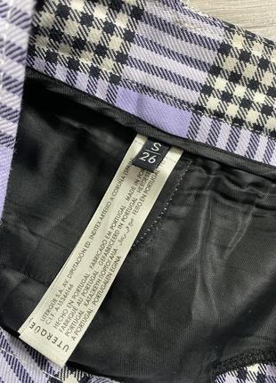 Вкорочені штани брюки в клітинку преміум бренду uterque, s7 фото