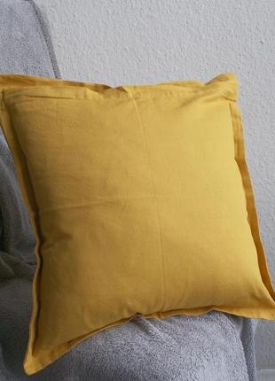 Наволочка из ткани для ковровой вышивки (желтая)5 фото